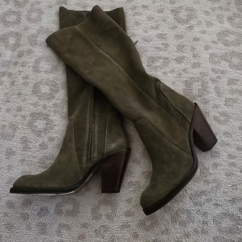 BAND OF GYPSIES Olive Knee-High Boots